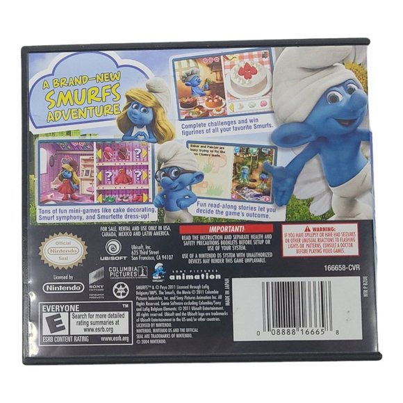 The Smurfs Nintendo DS Video Game Case Manual Complete Tested Works - Picture 2 of 10